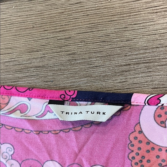 Trina Turk Pink Paisley Print Top - Picture 2 of 5